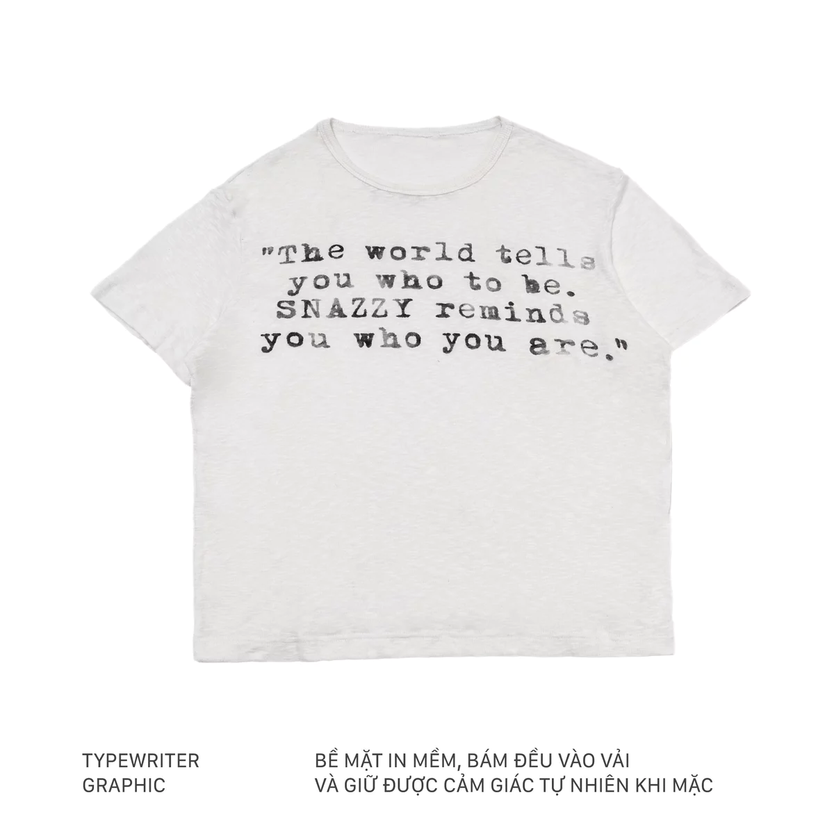 Áo Thun Boxy SNAZZY Unisex Nam Nữ Chất Liệu Cotton Chính Hãng - WHO YOU ARE TEE