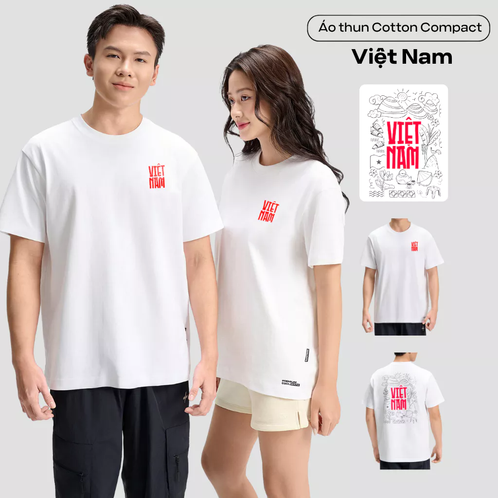 [MỚI-BST SAO VÀNG YÊU NƯỚC 2.9]BST Áo thun Tshirt nam nữ Cotton Compact in Việt Nam, Áo Quốc Khánh thoáng mát Coolmate