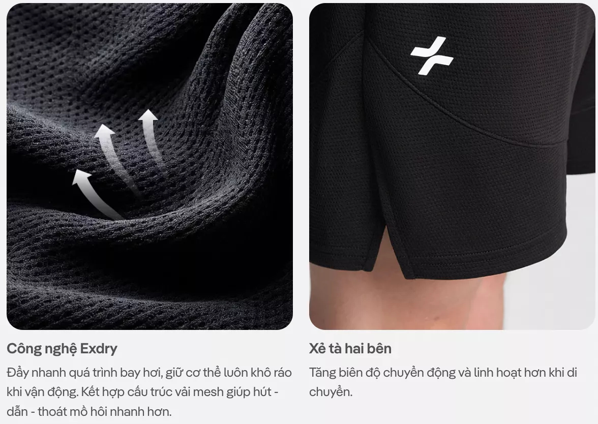 [MỚI]Quần Short nam cầu lông Basic Smash Energy, Quần thể thao co giãn, thấm hút, nhanh khô Coolmate