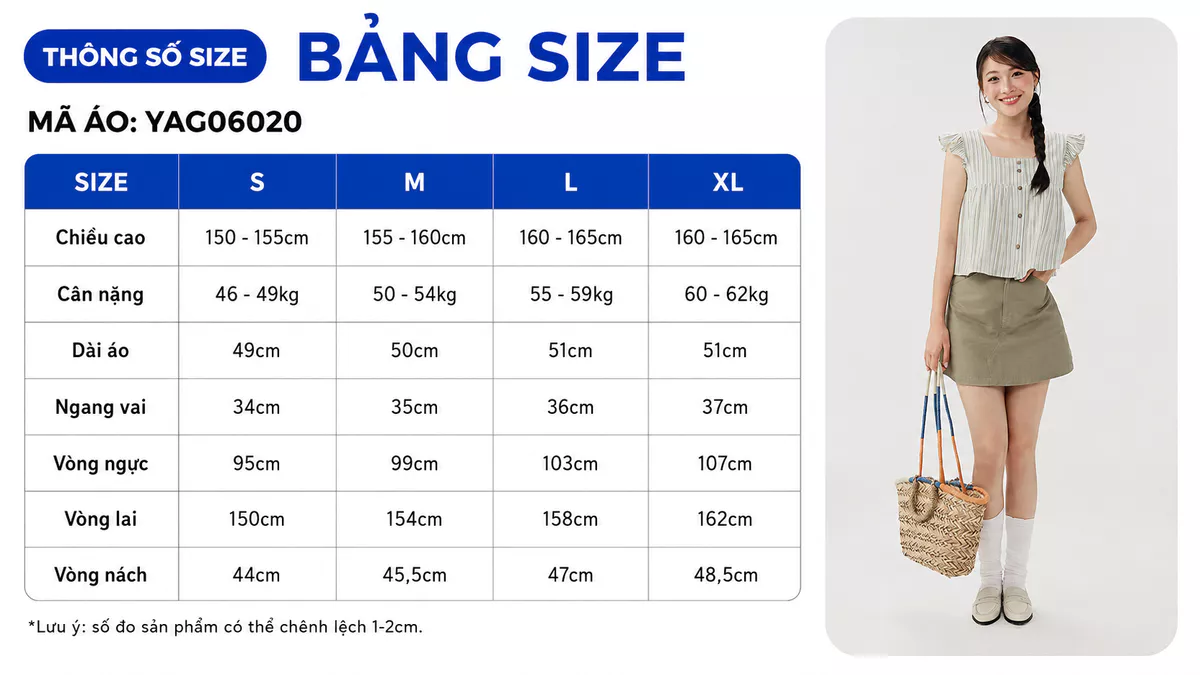 Áo Kiểu Nữ Gmorning - GUMAC Form Suông Sát Nách Chất Liệu Kate Sọc Thanh Lịch Trẻ Trung Mùa Hè YAG06020