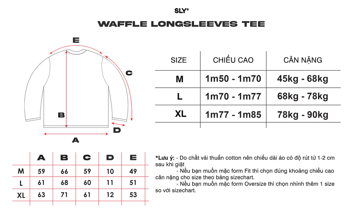 Áo tay dài SLY Waffle AAA Navy