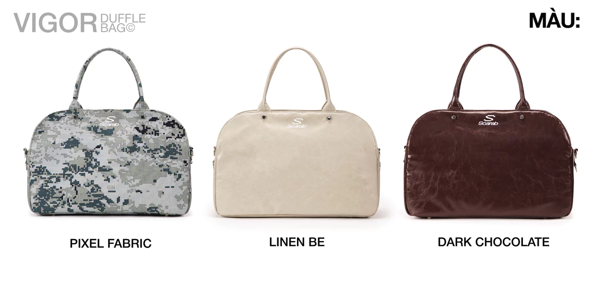[MUA 1 TẶNG 1] Scarab Túi Da Mềm Form To Dáng Bowling - Vigor Duffle Bag