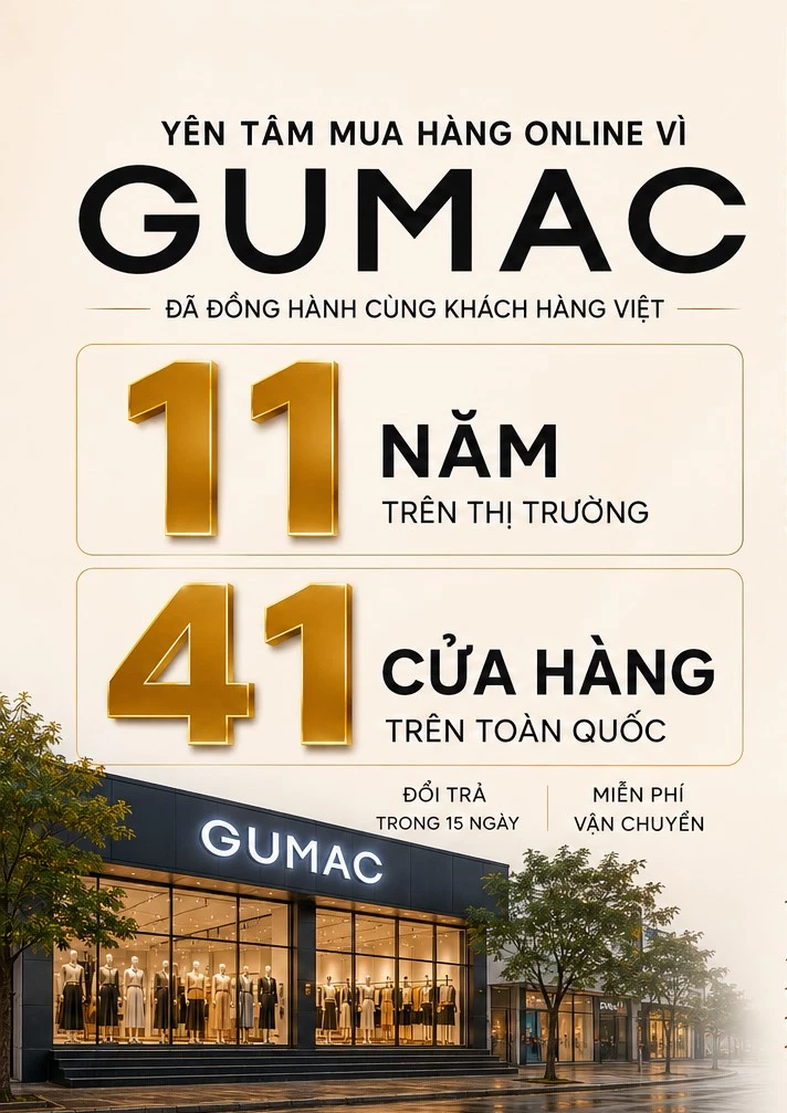 [VOUCHER 22%] Áo Sơ Mi Nữ GUMAC Form Suông Tay Lửng Đính Nút Đôi Điểm Nhấn Sang Trọng Thoải Mái Dễ Phối Đồ AG08002