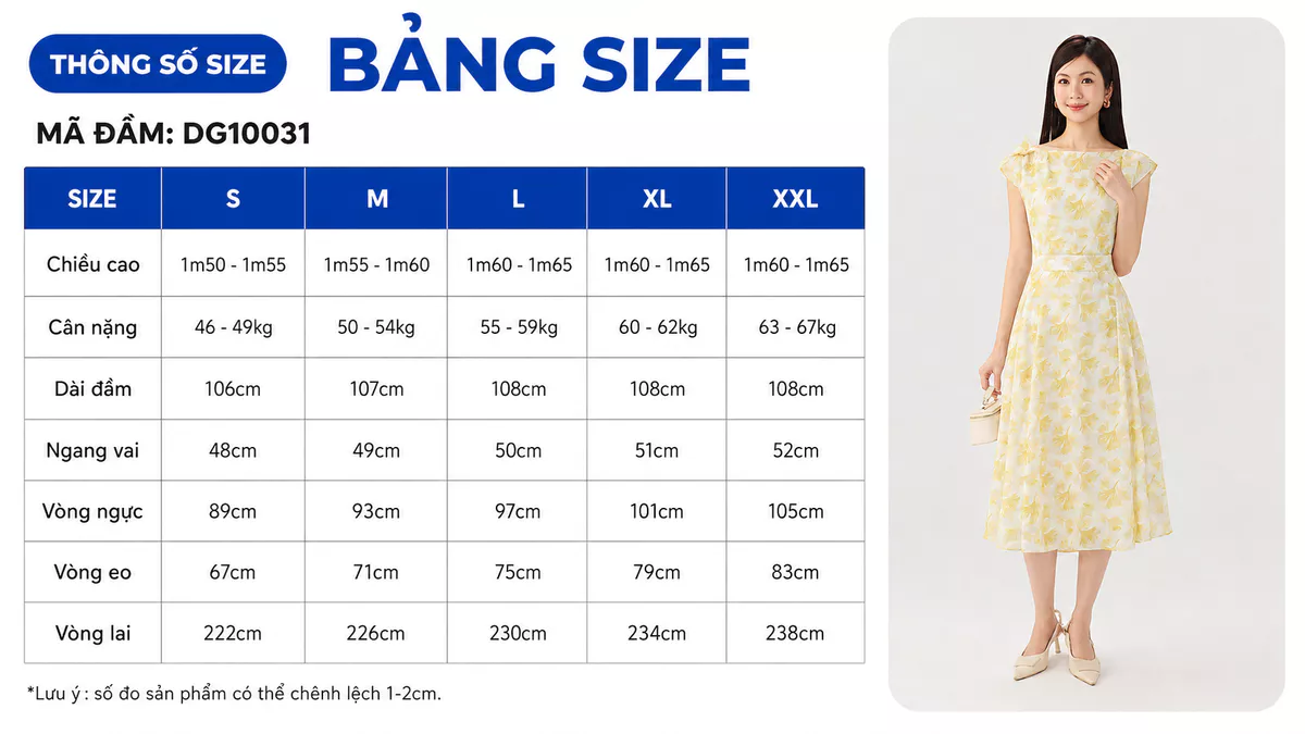[VOUCHER 22%] Đầm Hoa Nữ GUMAC Cổ Thuyền Tay Liền Đính Cánh Bướm Hai Lớp Tùng Xòe Xếp Ly Nữ Tính Sang Trọng DG10031