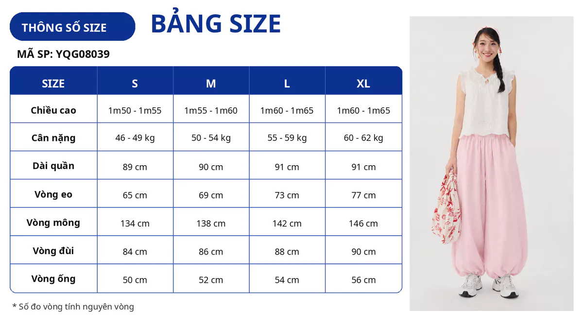 Quần Bí Nữ Gmorning - GUMAC Lưng Thun Form Rộng Chun Cổ Chân Dễ Mặc Hai Lớp Túi Sườn Thoải Mái YQG08039