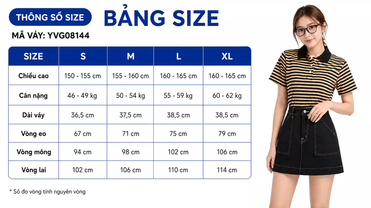 Chân Váy Jeans Nữ GMORNING Dáng A Ngắn Túi Hộp Phối Chỉ Nổi Lưng Cao Trẻ Trung Năng Động YVG08144