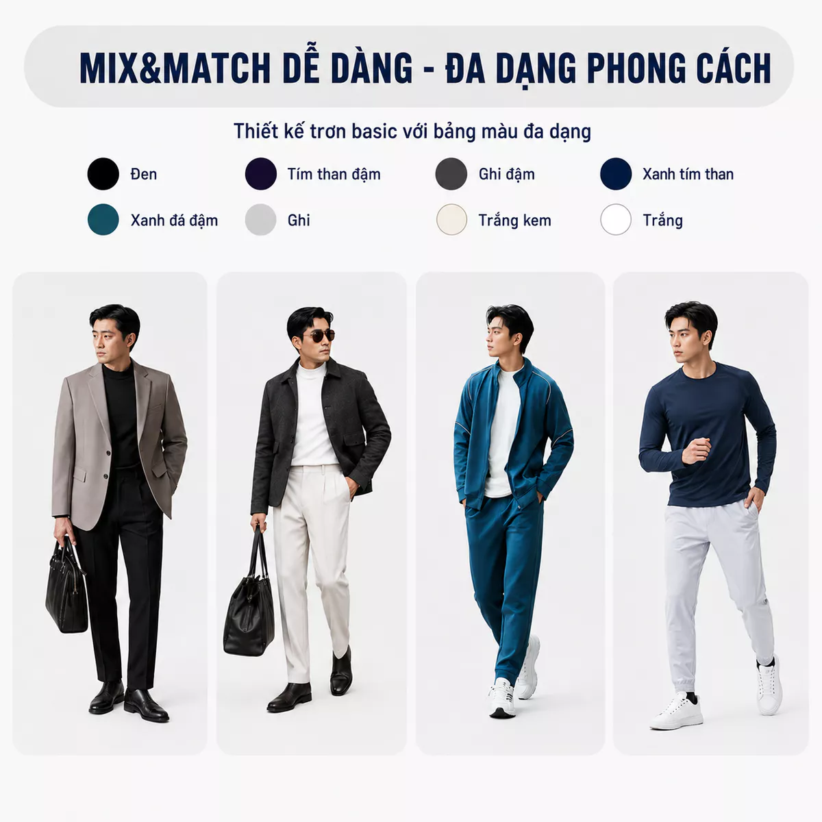 Áo Giữ Nhiệt Nam HEATLock ETRA-WARM 5S FASHION Lót Bông Nỉ Cực Ấm, Trơn Basic M0AGN25105-25102
