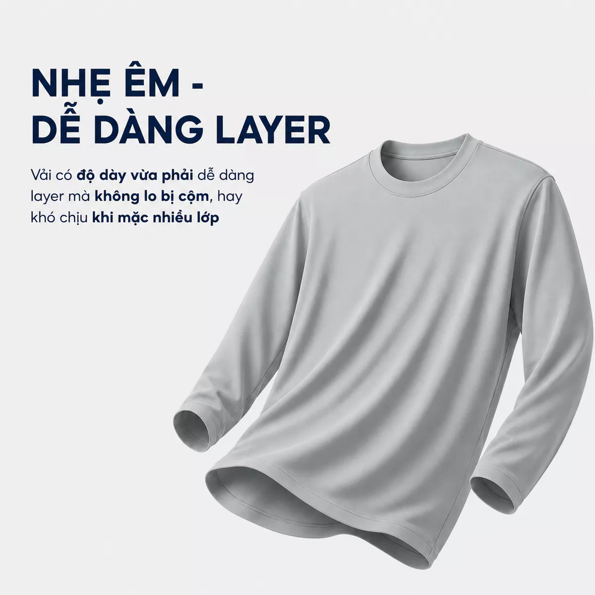Áo Giữ Nhiệt Nam 5S FASHION HEATLock ULTRA STRETCH, Cổ Tròn, Lót Bông Nỉ Cực Ấm, Trơn Basic M0AGN25102