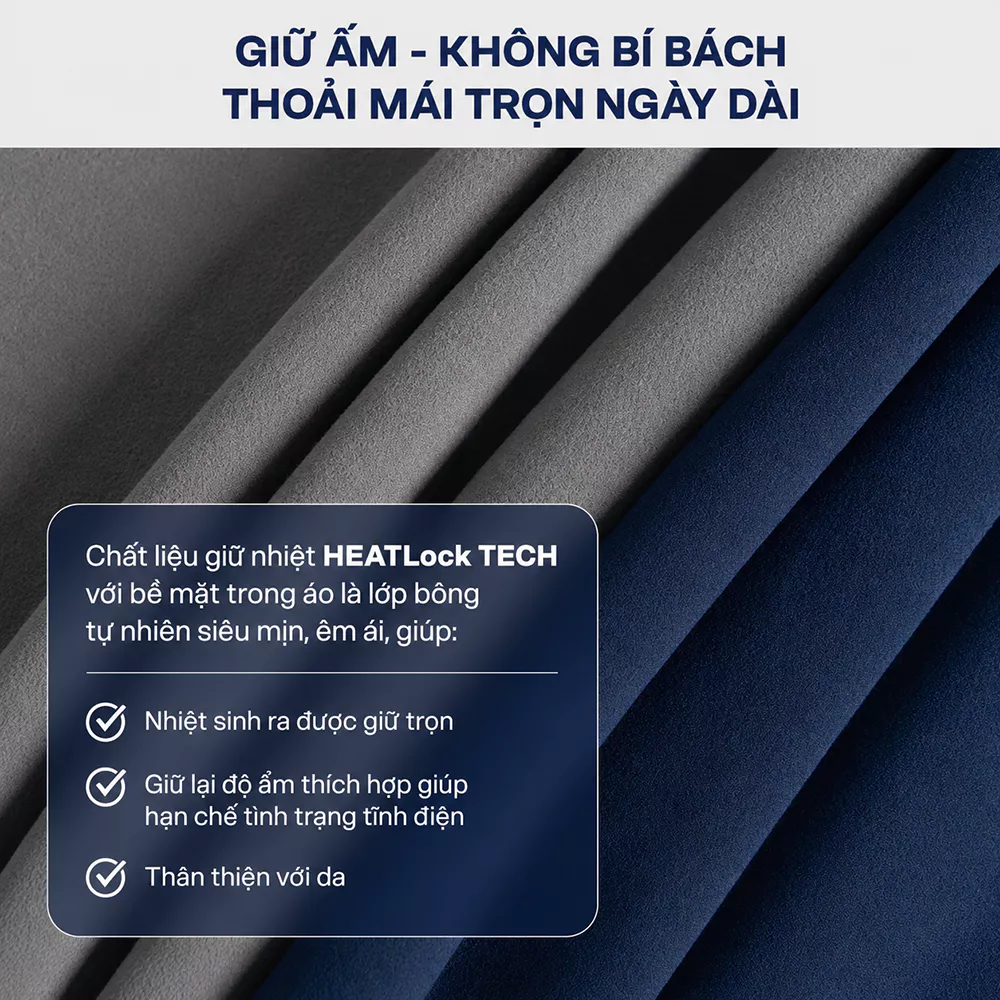 Áo Giữ Nhiệt Nam Extra-warm 5S FASHION Lót Bông Nỉ Cực Ấm, Trơn Basic 01-M0AGN25105