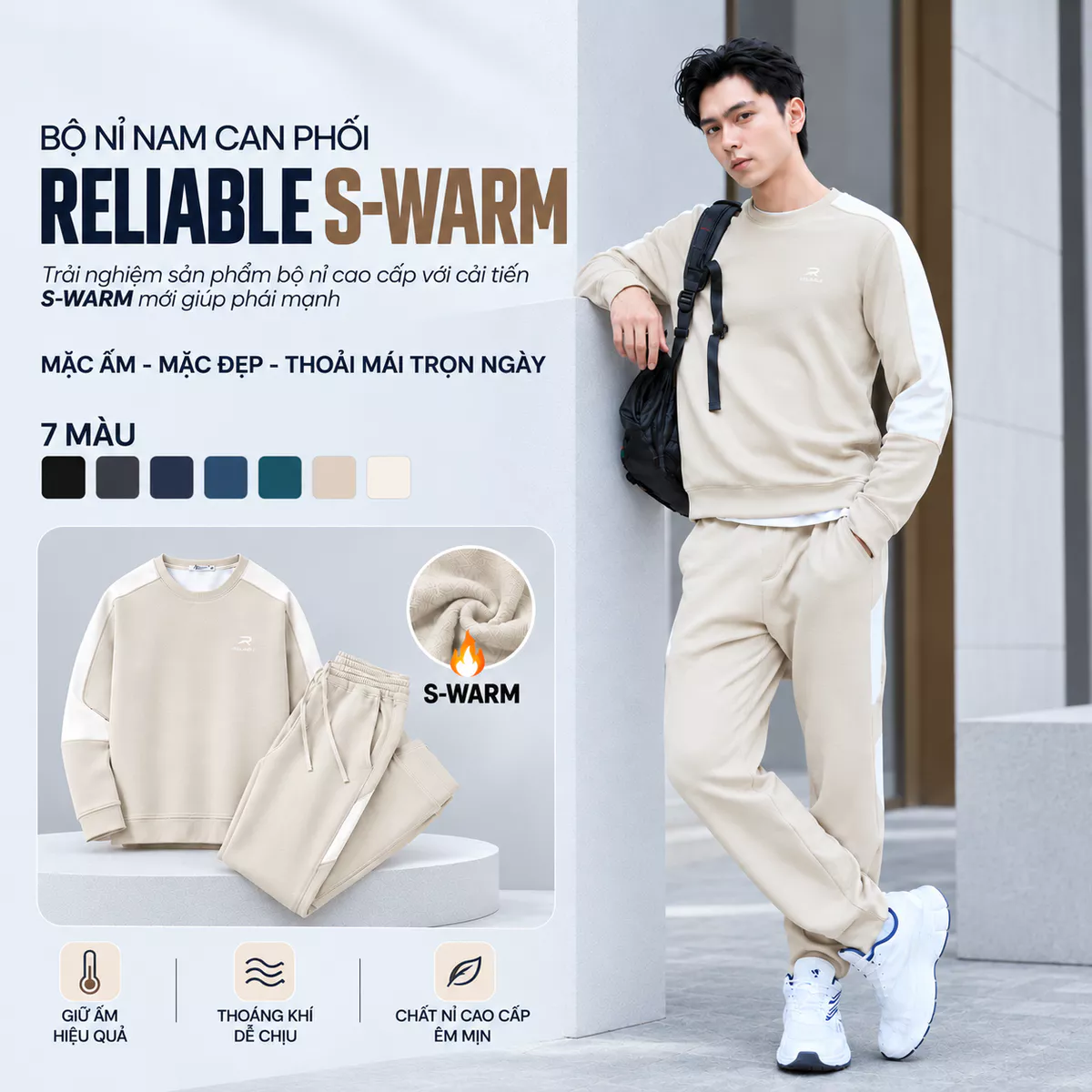 Quần Áo Nỉ Nam 5S FASHION Can Phối Vải Dày Dặn, Ấm Áp, Thiết Kế Trẻ Trung 01-MBNI25005
