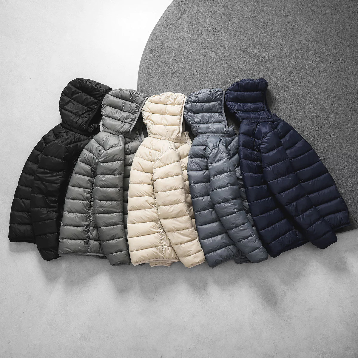 Áo Khoác Phao Nam Siêu Nhẹ LightWarm Puffer 5S FASHION Có Mũ Tháo Rời, Trơn Basic M0APH25011