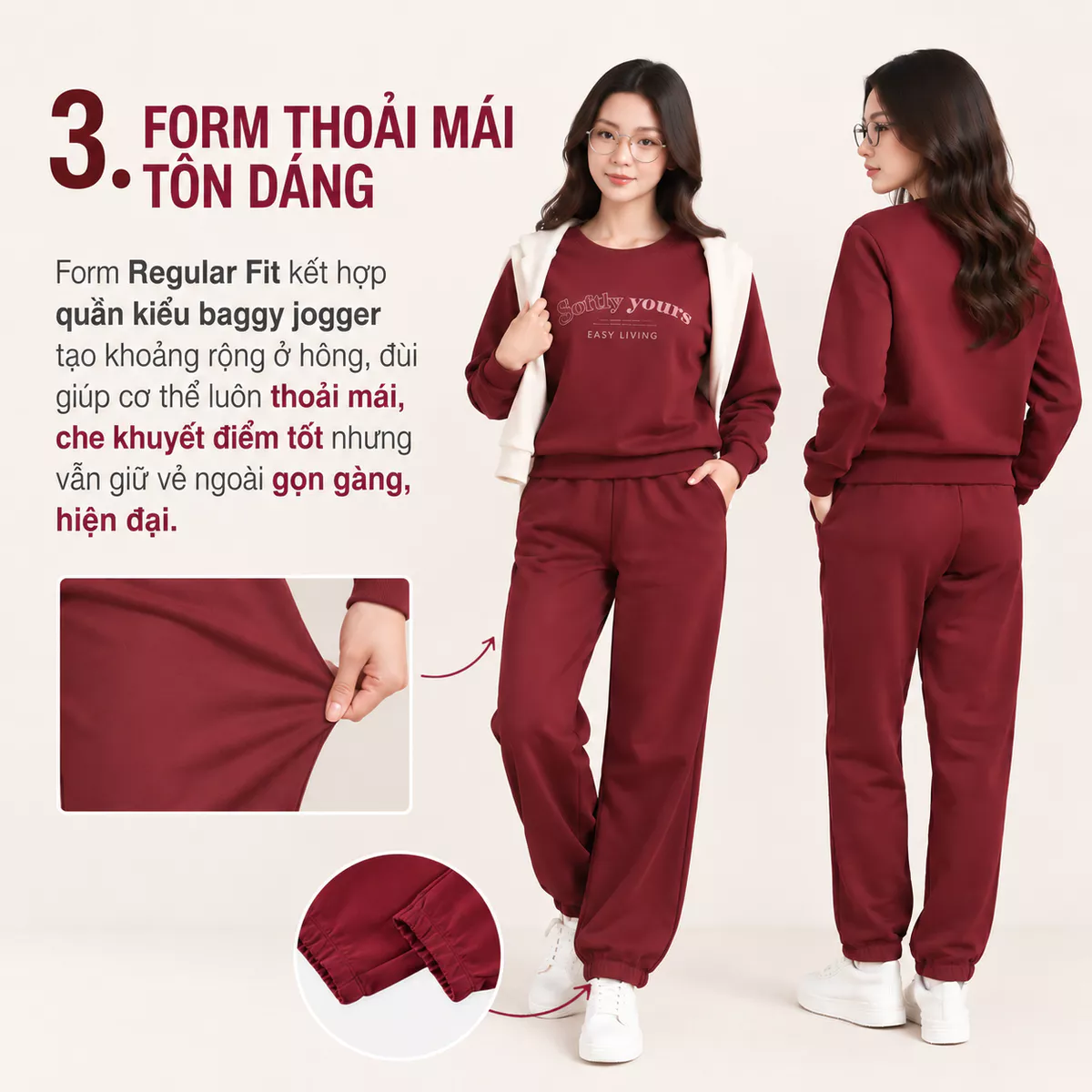 Bộ Quần Áo Nỉ Nữ 5S FASHION S-SOFT Chất Vải Hai Da Mềm Mịn, Thiết Kế Trẻ Trung WBNI26011