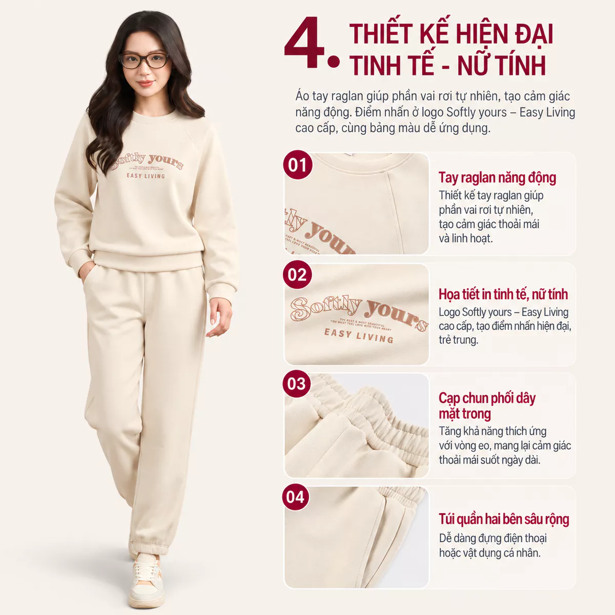 Bộ Quần Áo Nỉ Nữ 5S FASHION S-SOFT Chất Vải Hai Da Mềm Mịn, Thiết Kế Trẻ Trung WBNI26011