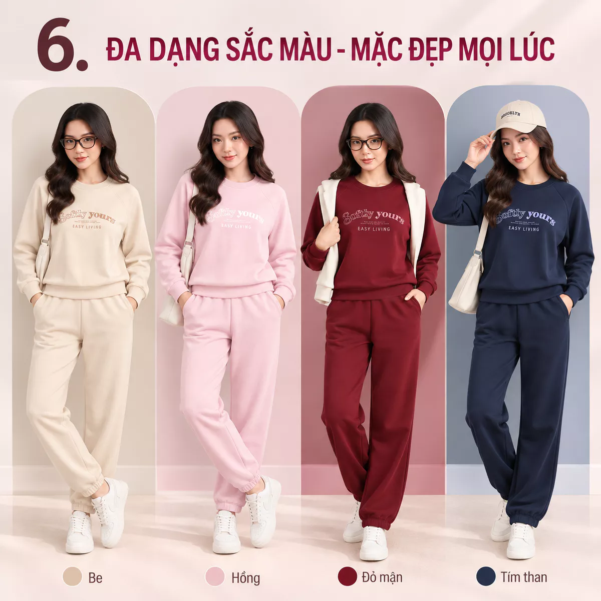 Bộ Quần Áo Nỉ Nữ 5S FASHION S-SOFT Chất Vải Hai Da Mềm Mịn, Thiết Kế Trẻ Trung WBNI26011