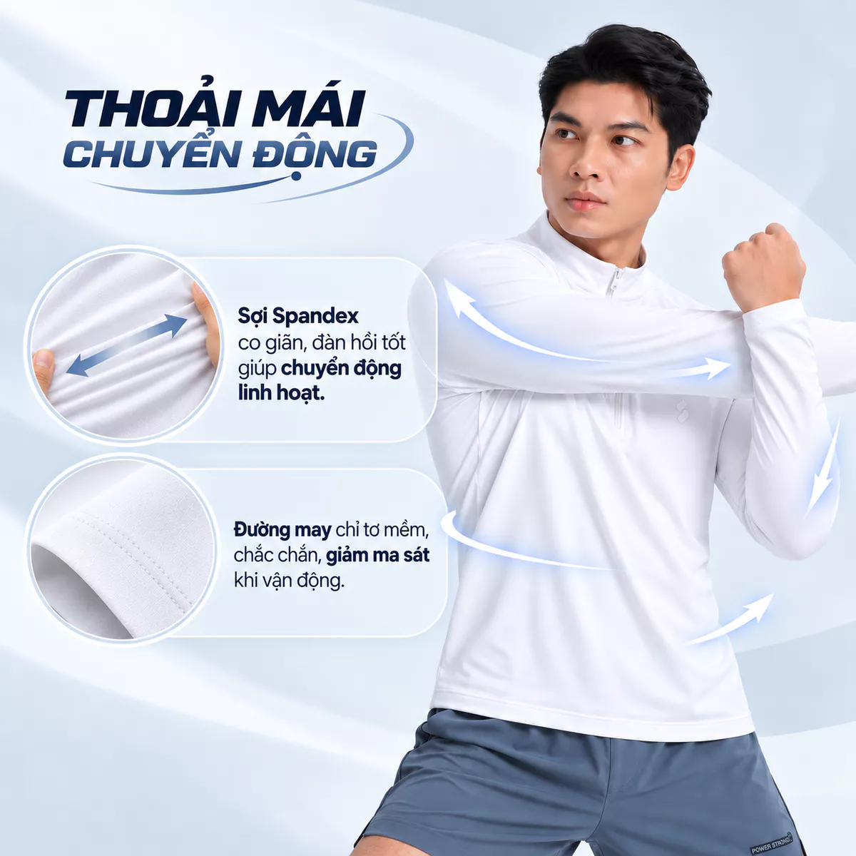 Áo Giữ Nhiệt Nam 5S FASHION WARMFLEX Thiết Kế Cổ 3 Phân Kéo Khóa Khỏe Khoắn M0AGN26008
