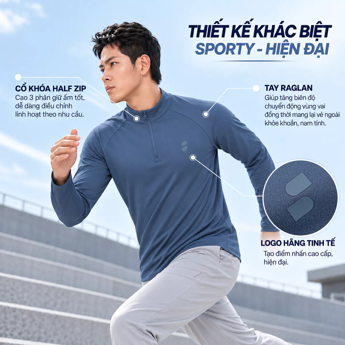 Áo Giữ Nhiệt Nam 5S FASHION WARMFLEX Thiết Kế Cổ 3 Phân Kéo Khóa Khỏe Khoắn M0AGN26008