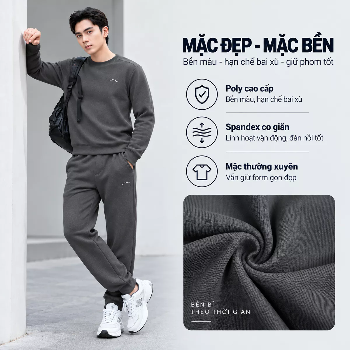 Quần Dài Nam Mùa Đông 5S FASHION Dáng Jogger Chất Nỉ, Thiết Kế Basic Dễ Mặc MBQNIR5013