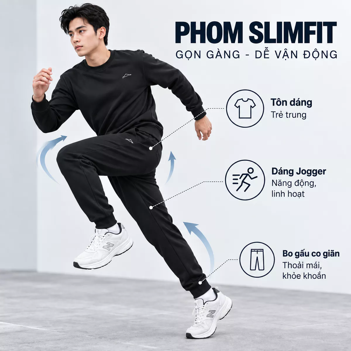Quần Dài Nam Mùa Đông 5S FASHION Dáng Jogger Chất Nỉ, Thiết Kế Basic Dễ Mặc MBQNIR5013