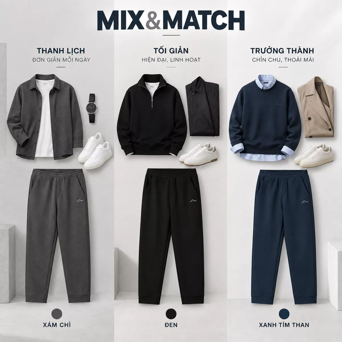 Quần Dài Nam Mùa Đông 5S FASHION Dáng Jogger Chất Nỉ, Thiết Kế Basic Dễ Mặc MBQNIR5013