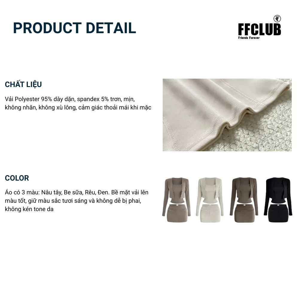 [XÃ KHO] SET TANKTOP 2 DÂY CỔ VUÔNG THUN POLY KAITY PHỐI GÂN KÈM VÁY FFCLUB