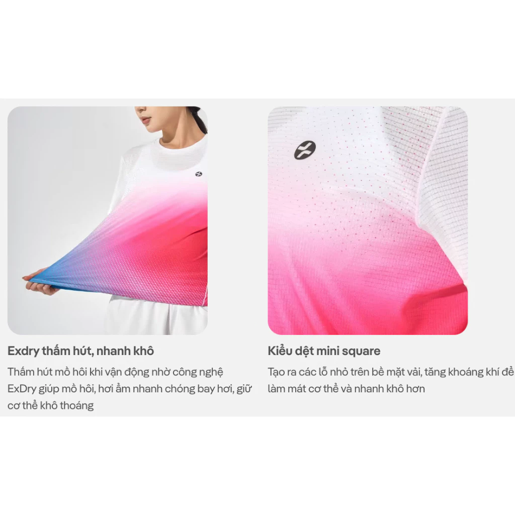 Combo 2 Áo thun thể thao chạy bộ AirRush Gradient thấm hút tốt thoáng khí Coolmate
