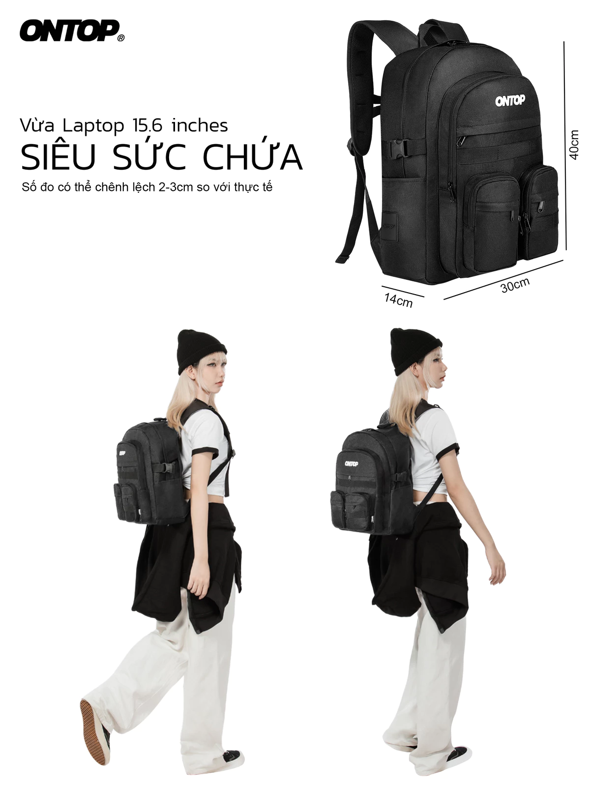 Balo vải bố canvas ONTOP | O-P52