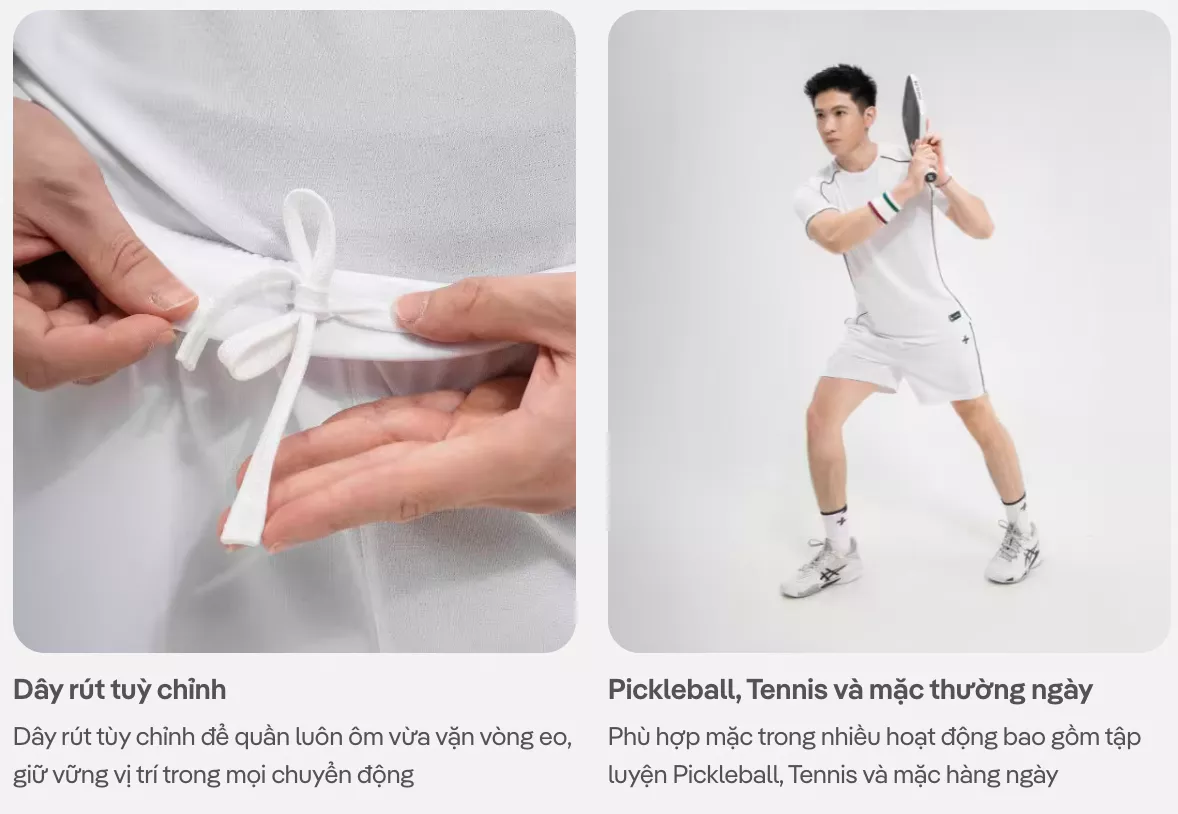 [GIÁ SỐC]Quần thể thao nam 6inch Pickleball Dink Shot Essentials thoáng khí thấm hút tốt Coolmate