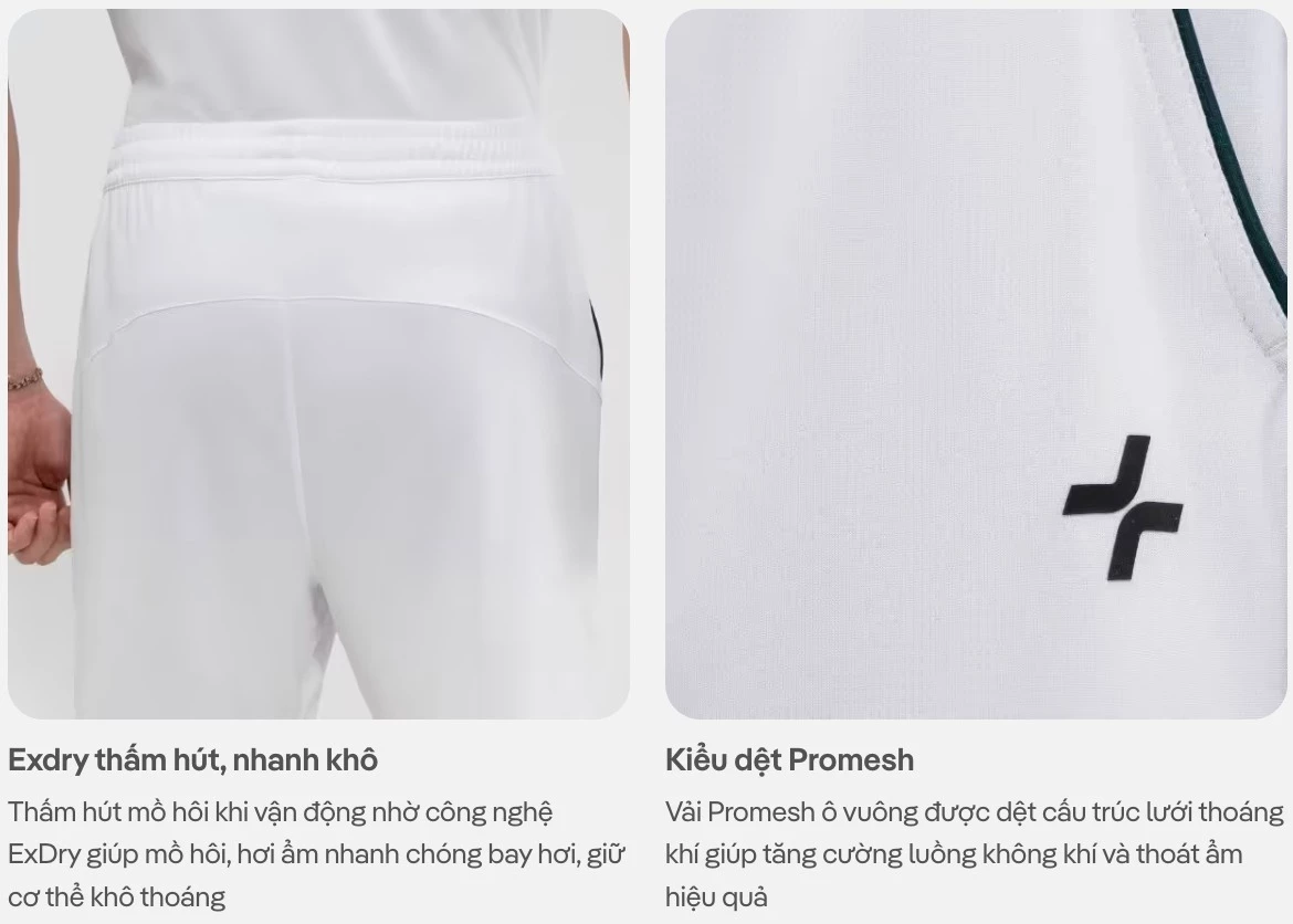 Set đồ bộ thể thao nam Pickleball Áo Polo Exdry và Quần Dink Shot Essentials thấm hút Coolmate