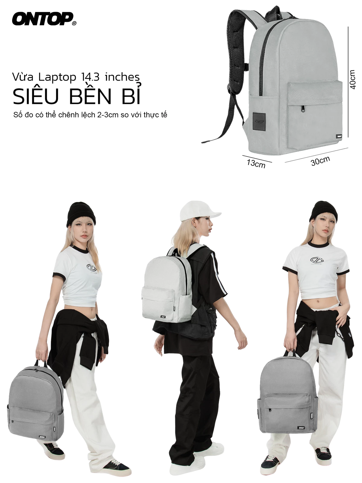 Balo đơn giản đi học ONTOP | O-P54-XC