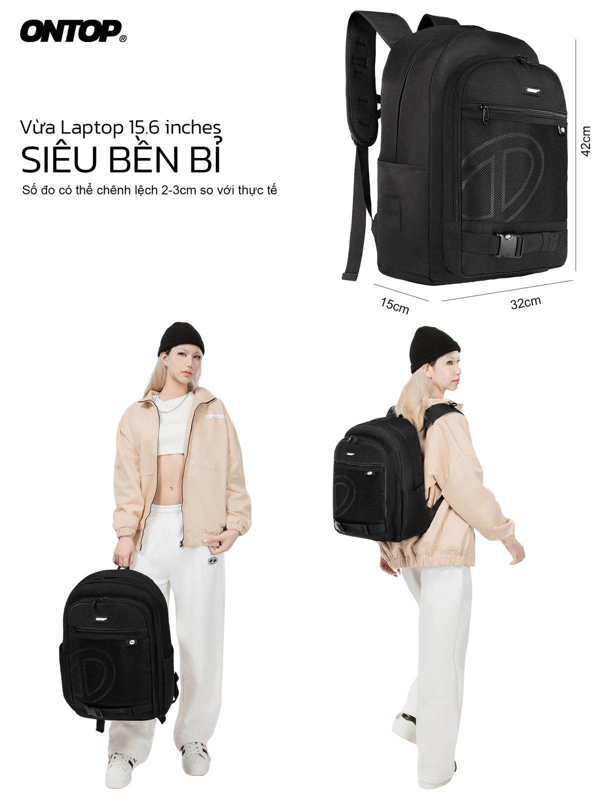 Balo nam vải canvas ONTOP | O-P61