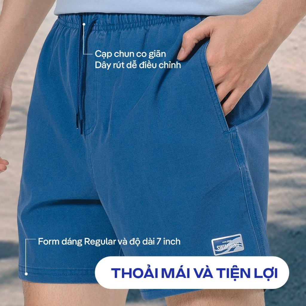 [MUA 2 GIẢM 5%]Quần shorts nam Summer Cool mềm mại, thoáng mát, thấm hút, 7inch 2 lớp Coolmate