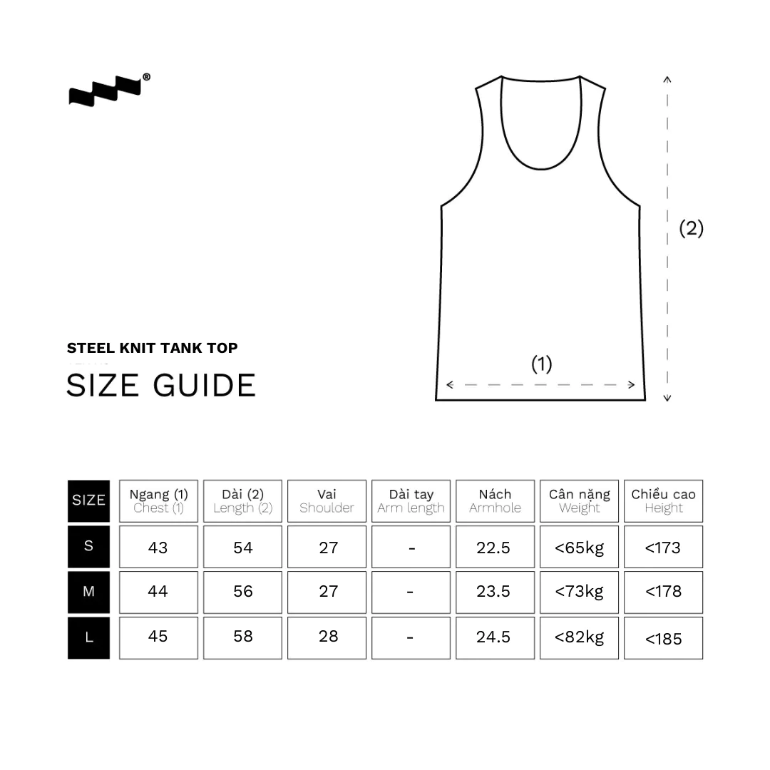 Áo Len Dệt Ba Lỗ Sát Nách LIDER STEEL KNIT TANK TOP