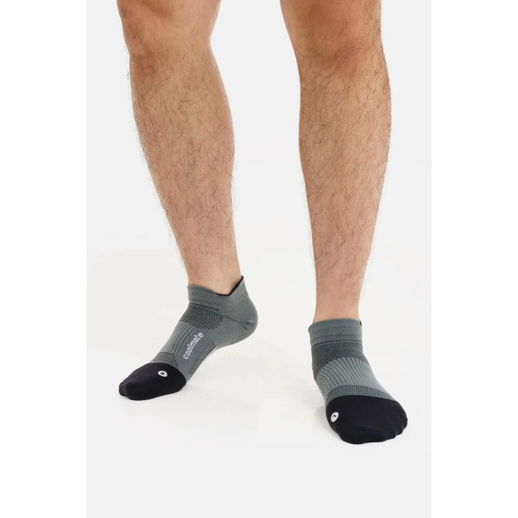 Combo 2 Tất/Vớ nam thể thao cổ ngắn Compression Techfit Coolmate
