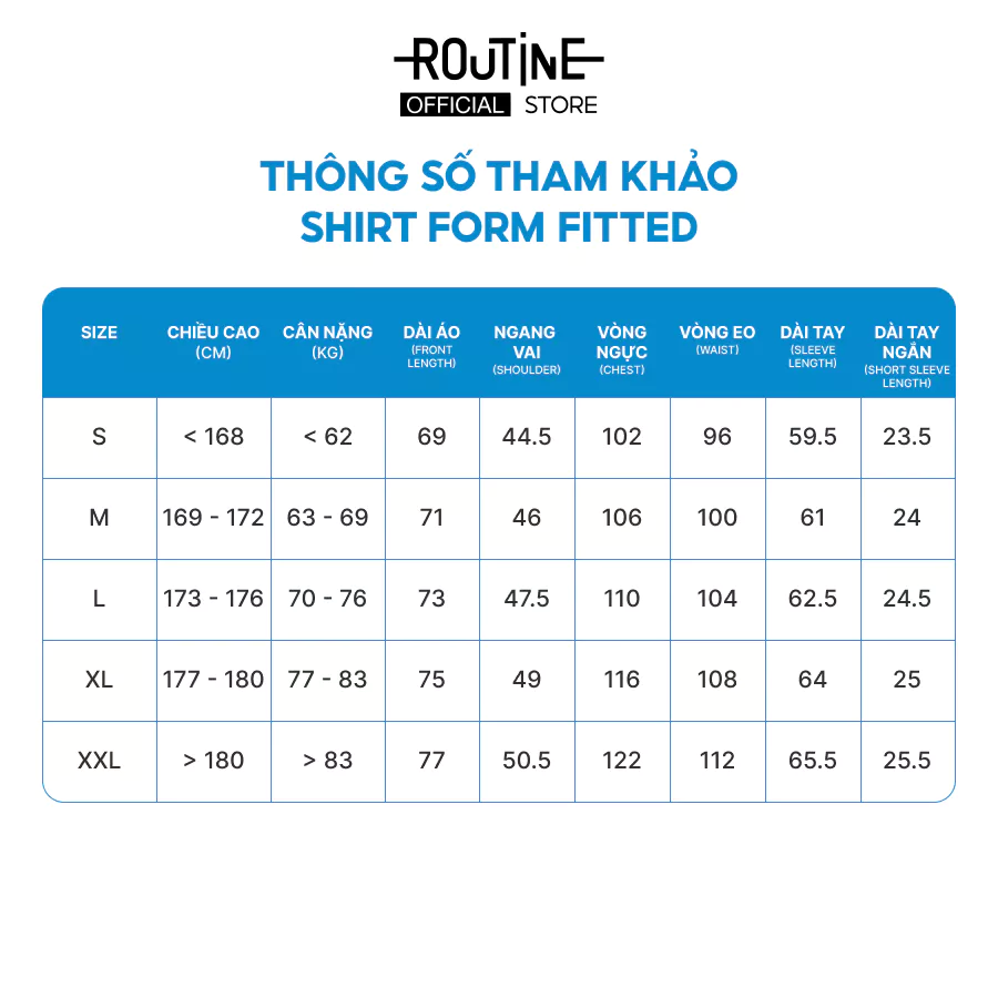 [MEMDAY MUA 2 GIẢM 70K] Áo Sơ Mi Tay Dài Nam Form Fitted - Routine 10F25SHL008