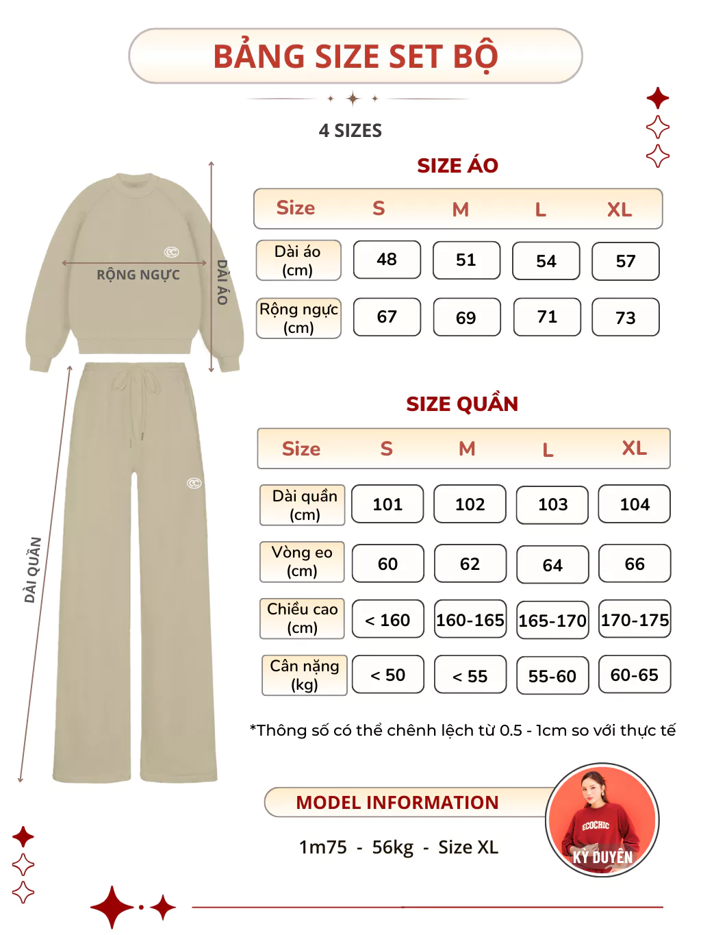 [LINK SALE] Set Bộ ECOCHIC IVORY FROST Áo Sweater Basic Chất Liệu Nỉ Hai Da Cao Cấp Chính Hãng B186