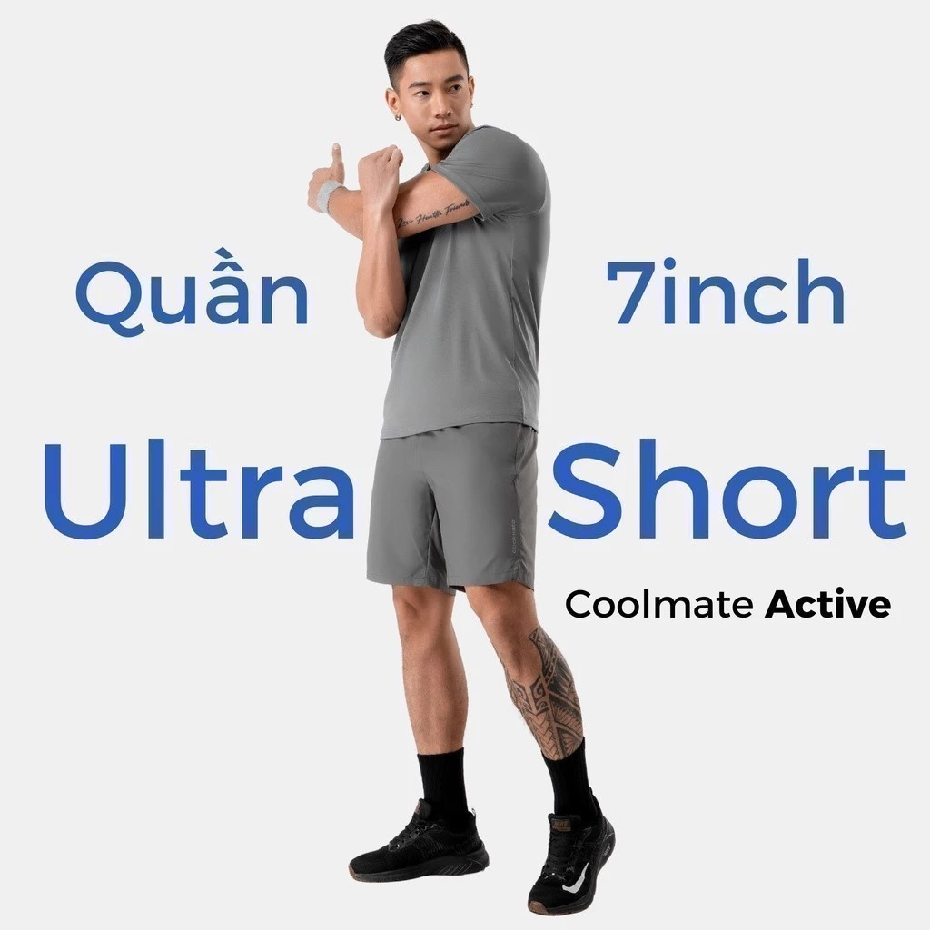 Combo 2 quần đùi thể thao nam Short 7inch thoáng khí nhanh khô đa năng Coolmate