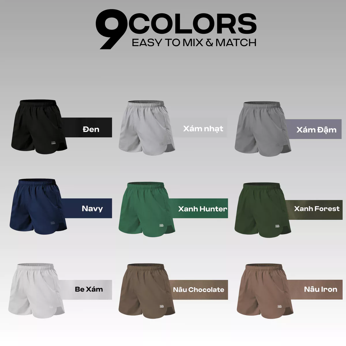 Quần short nam thể thao Maxcool chạy bộ, tập gym, Pickleball thoáng khí, thoải mái Coolmate