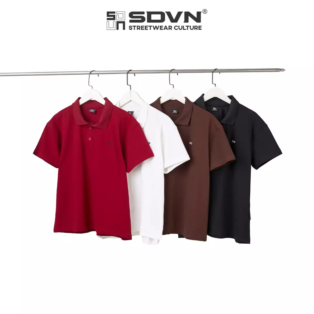 Áo thun polo Boxy  vải cá sấu cotton 100% 4 chiều thoáng mát SDVN