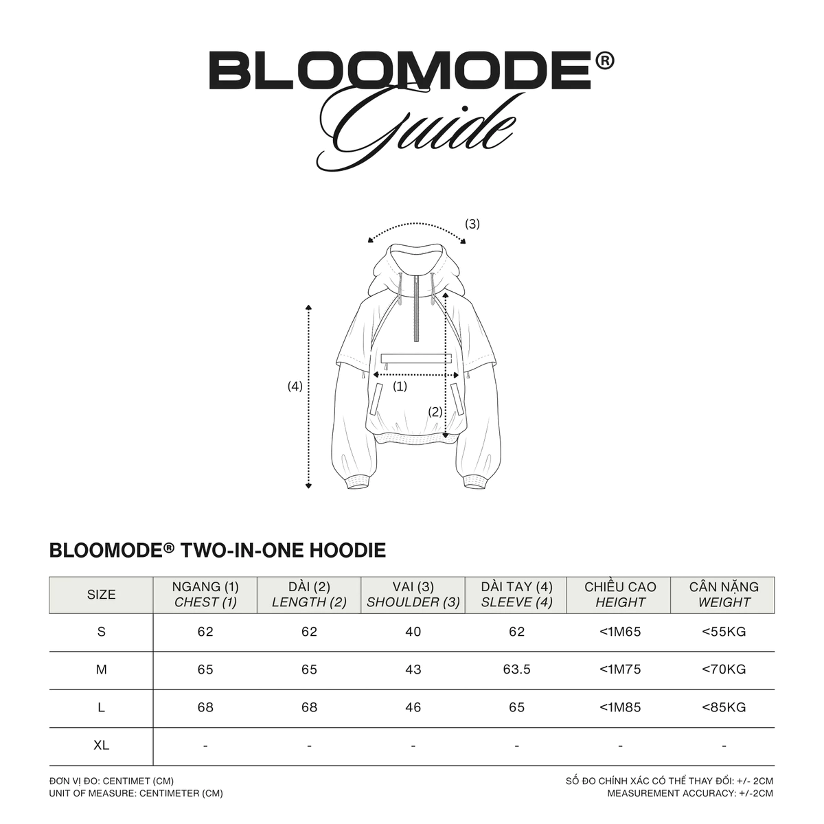 BLOOMODE® TWO-IN-ONE HOODIE