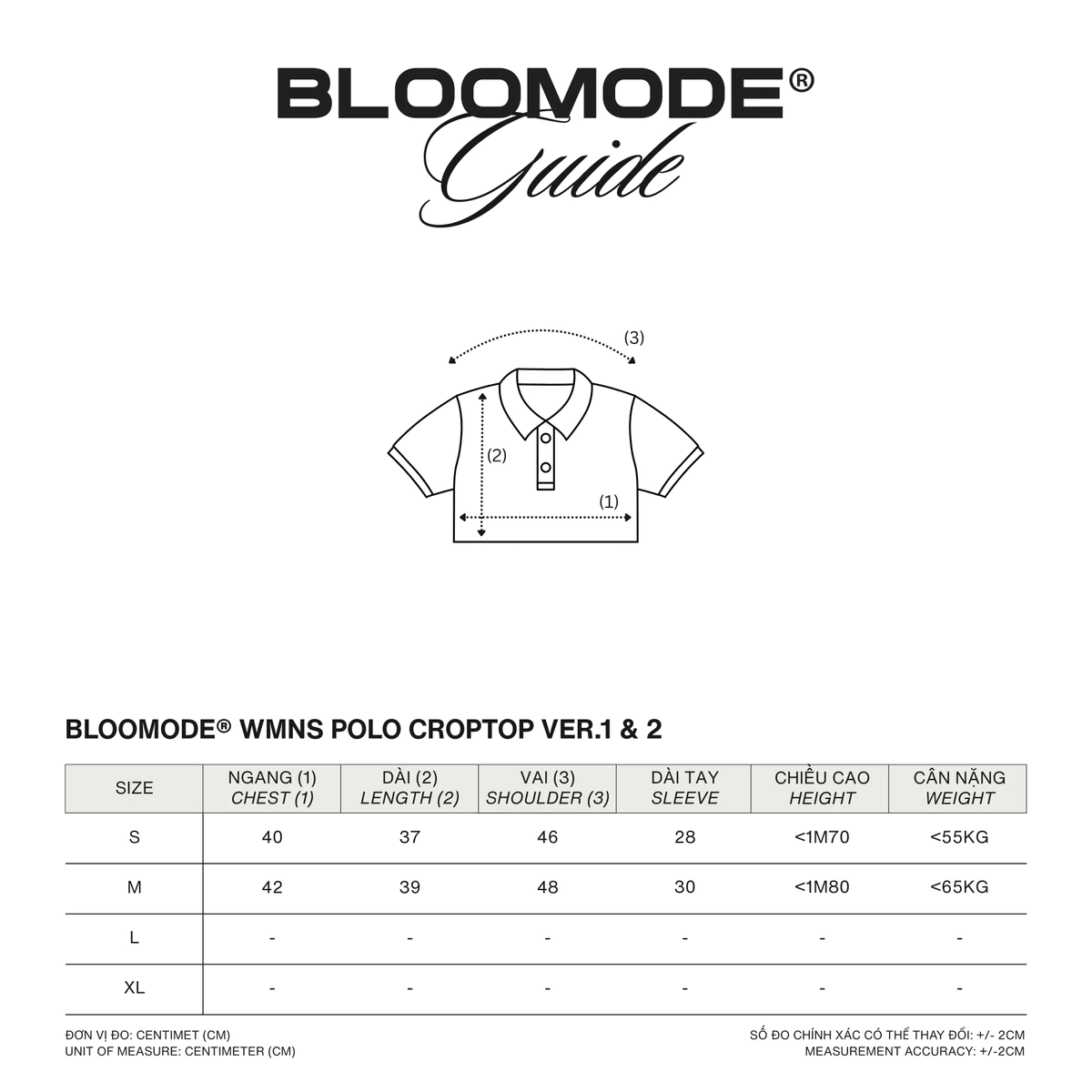 BLOOMODE® WMNS POLO CROPTOP