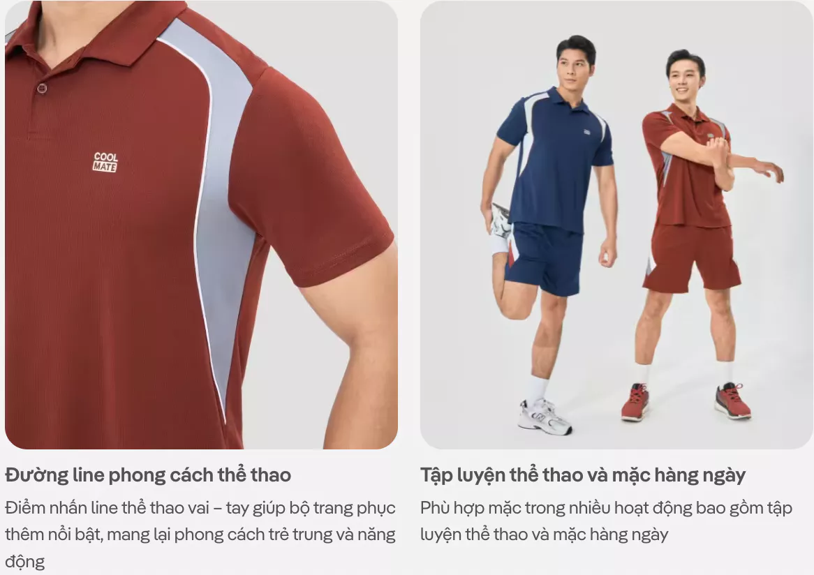 Áo polo nam thể thao Teamwear Pickleball Promax Flexline Active thấm hút tốt Coolmate