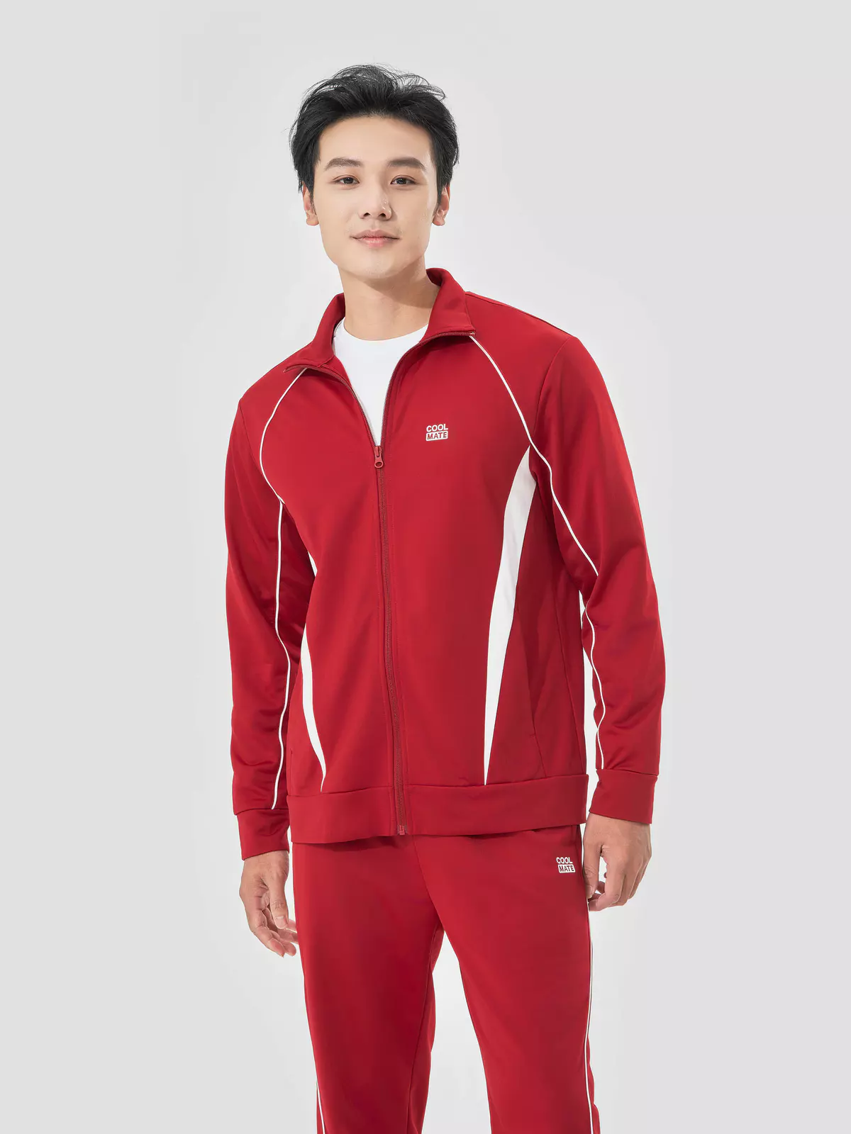 [MUA 2 GIẢM 40%]Áo khoác thể thao Teamwear lightweight Flexline active, áo khoác màu đỏ Việt Nam Coolmate