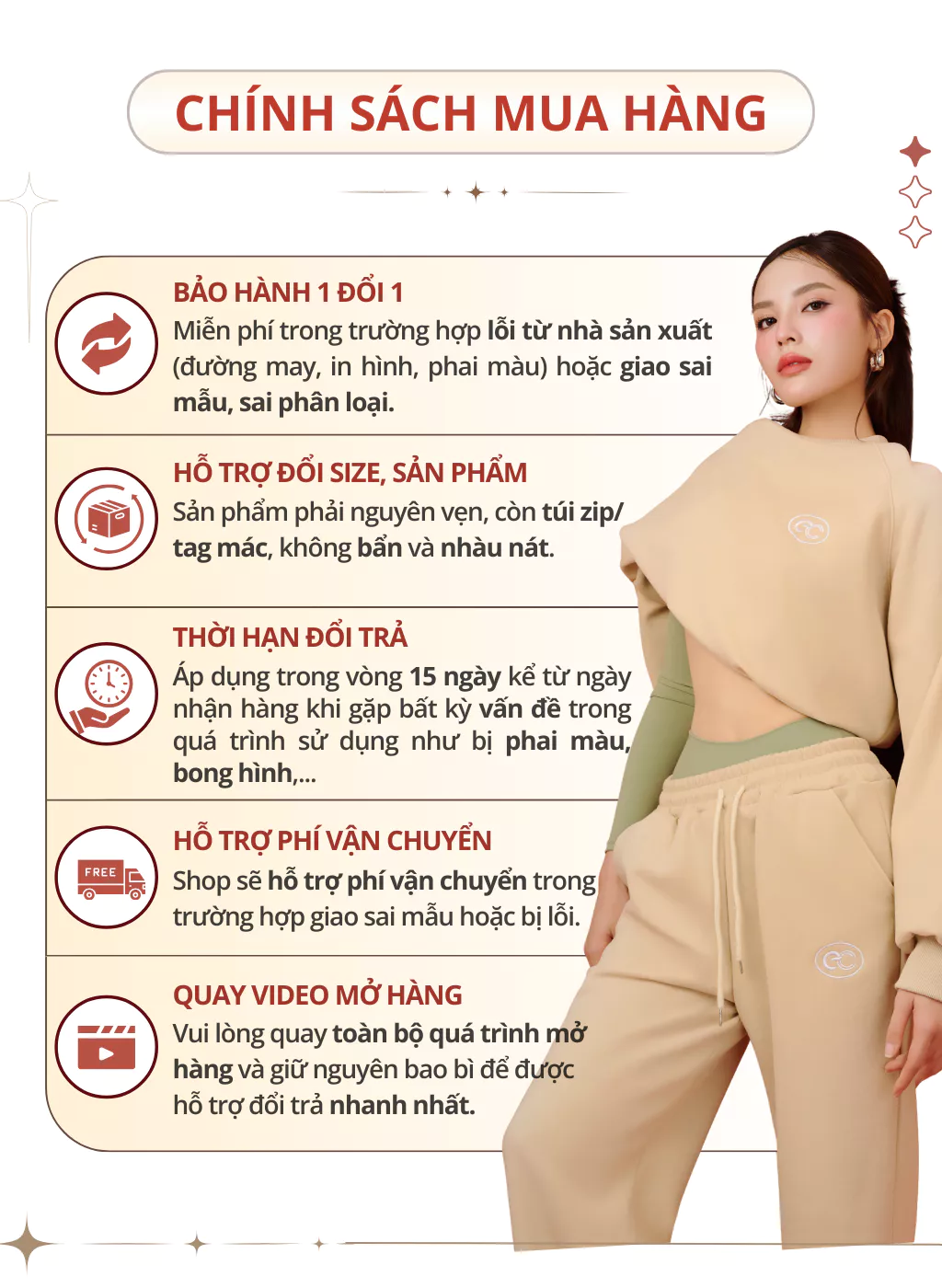 [LINK SALE] Set Bộ ECOCHIC IVORY FROST Áo Sweater Basic Chất Liệu Nỉ Hai Da Cao Cấp Chính Hãng B186