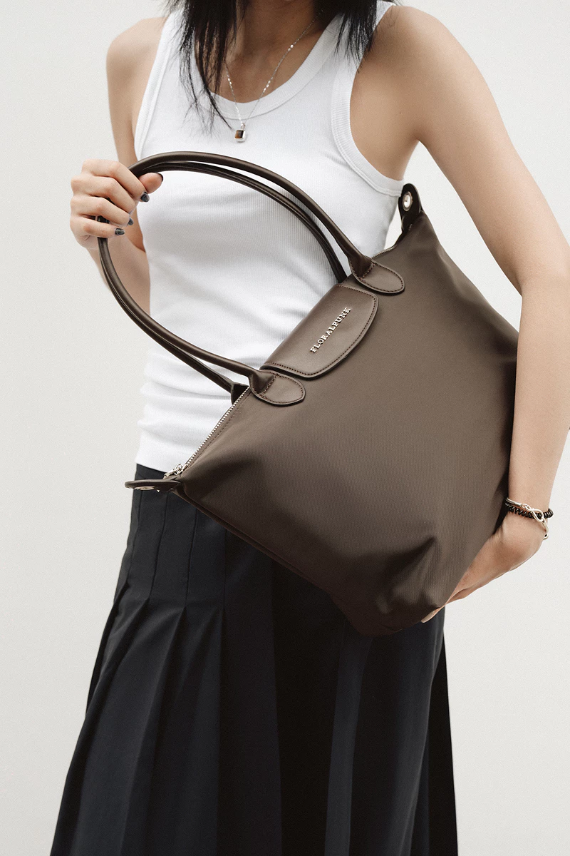 Túi xách Floralpunk City Tote Bag - Brown - Chất liệu Nylon cao cấp không thấm nước - Đeo vai / xách tay