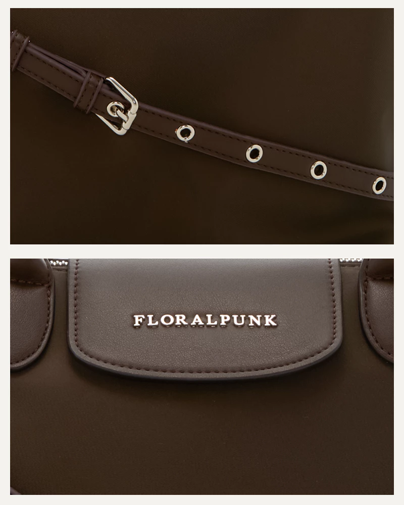 Túi xách Floralpunk City Tote Bag - Brown - Chất liệu Nylon cao cấp không thấm nước - Đeo vai / xách tay