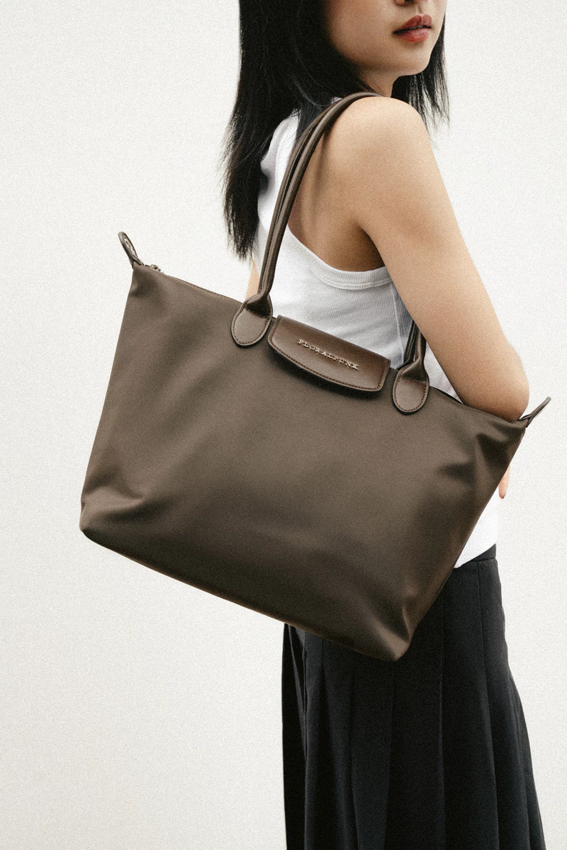 Túi xách Floralpunk City Tote Bag - Brown - Chất liệu Nylon cao cấp không thấm nước - Đeo vai / xách tay