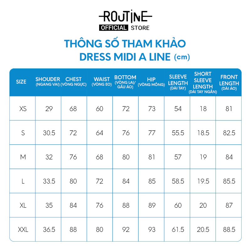 Chân Váy Nữ Lưng Thun Form A Line - Routine 10F25SKIW009