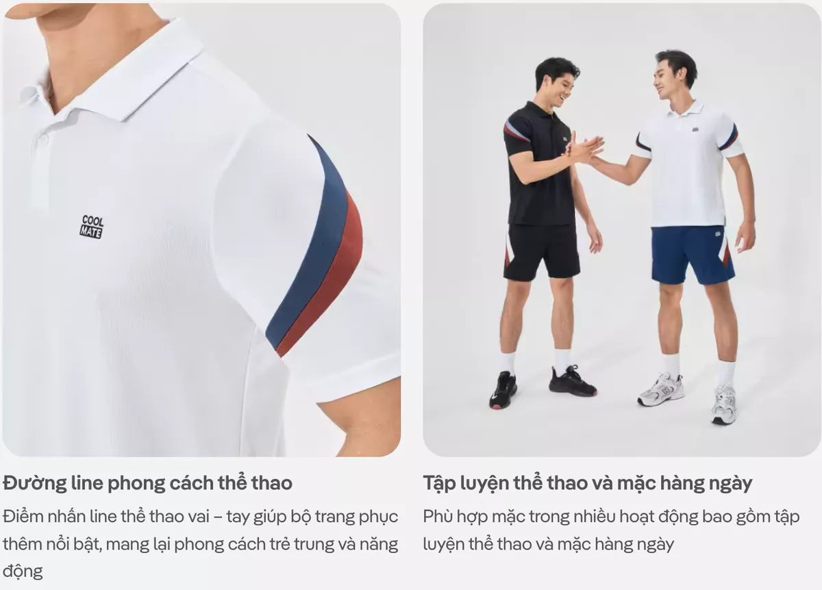 [TẶNG COMBO 2 ĐÔI TẤT]Set đồ thể thao Pickleball Áo Polo Teamwear Promax Sportline short thoáng khí Coolmate