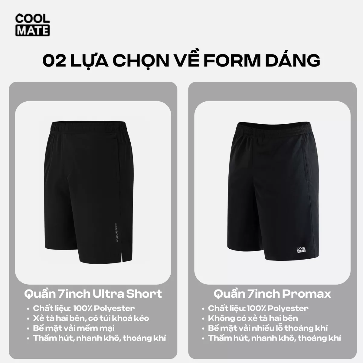 Set thể thao nam nam pickleball Áo phối bo cổ và quần short 7inch thoáng khí thấm hút Coolmate