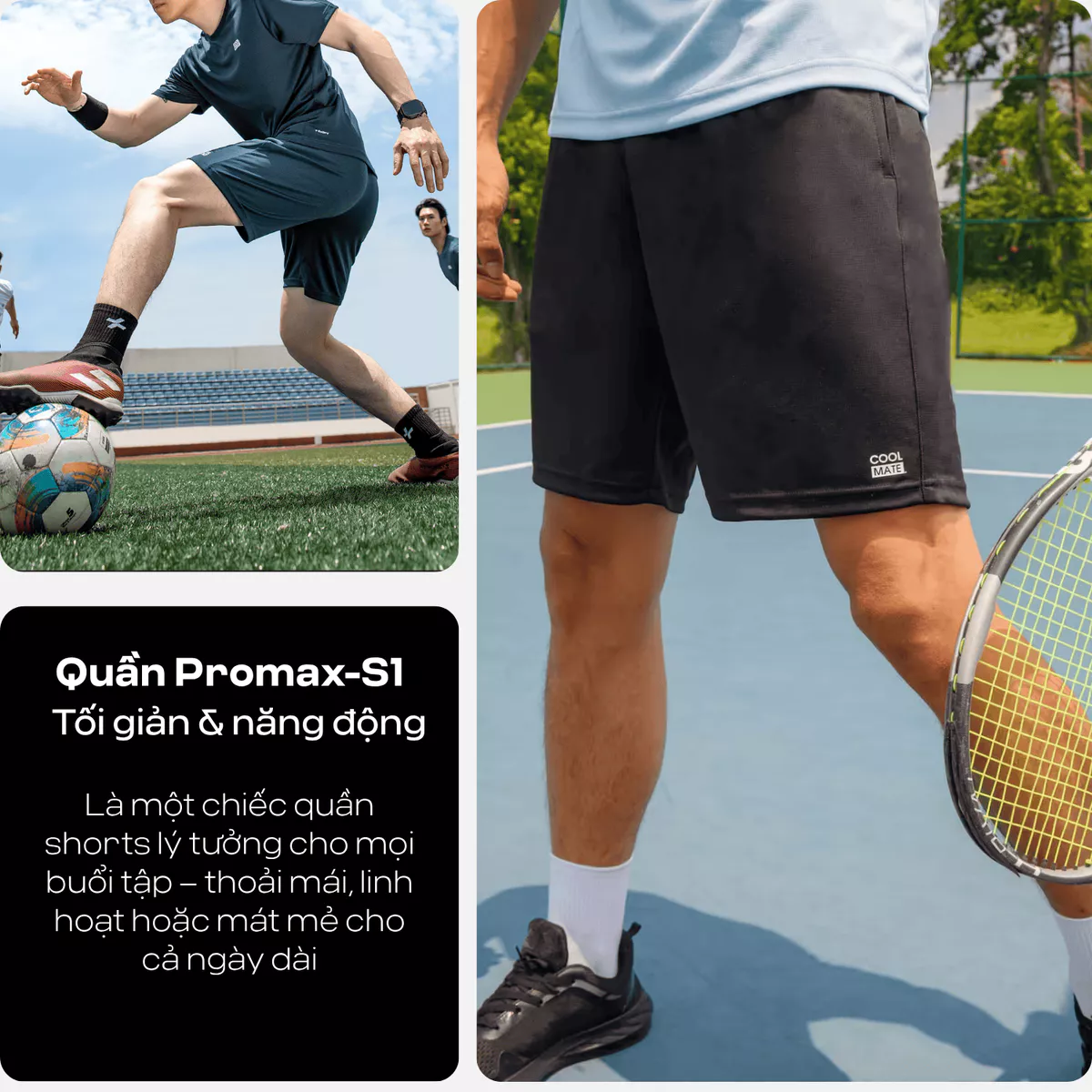 [TẶNG TẤT]Set bộ đồ quần áo thể thao nam pickleball FlexLine Active Thoáng khí thấm hút tốt Coolmate